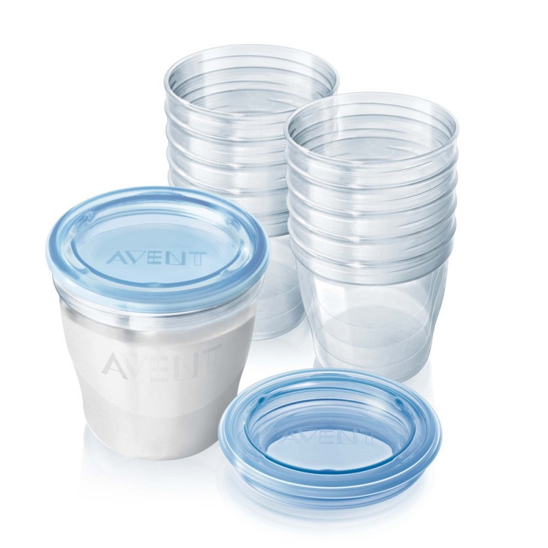 Pots de conservation pour lait maternel Avent